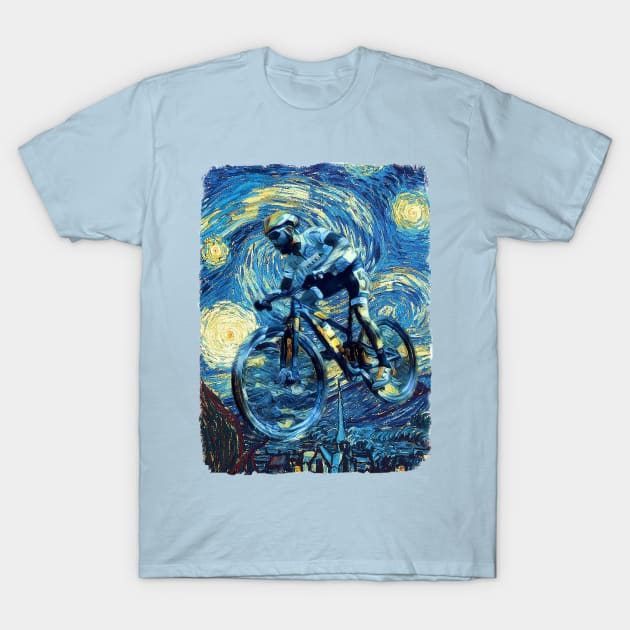 Cycle Van Gogh Style T-Shirt by todos